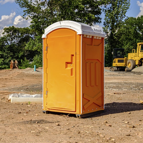 how often are the portable restrooms cleaned and serviced during a rental period in Danville VT